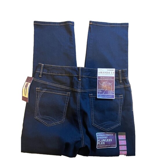 Gloria Vanderbilt Amanda 14 Short Slim Leg Denim Jeans NWT New - Picture 2 of 7